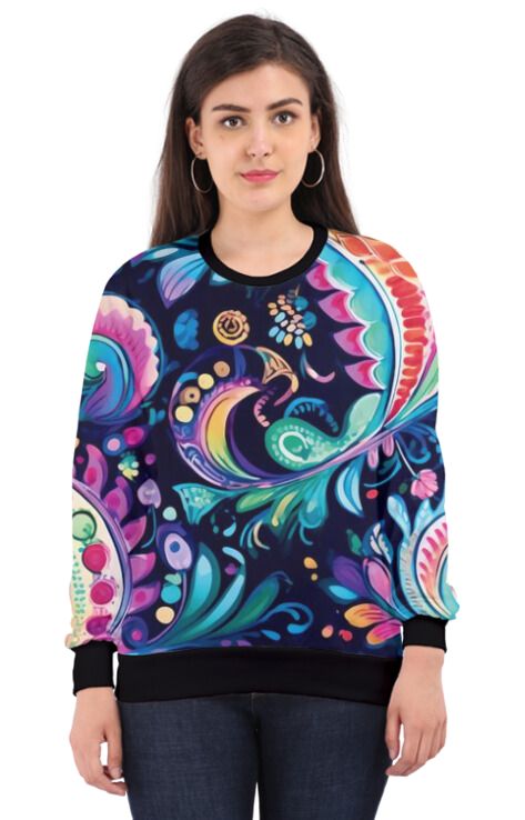 Paisley - All Over Print Sweatshirt For Women Sweatshirt For College