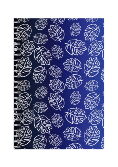 Ombre Leaf - Spiral Notepad A5 Unruled Notebook 120 Pages