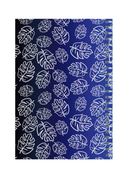 Ombre Leaf - Spiral Notepad A5 Unruled Notebook 120 Pages