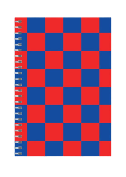 Blue and Red - Spiral Notepad A5 Unruled Notebook 120 Pages