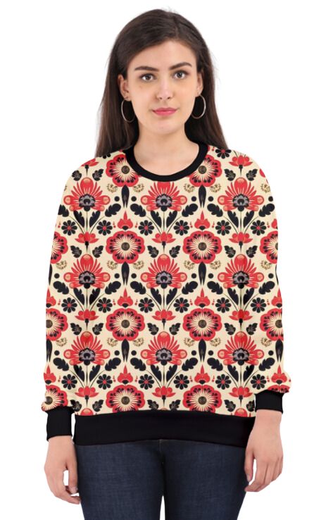 Indian - All Over Print Sweatshirt For Women Sweatshirt For College