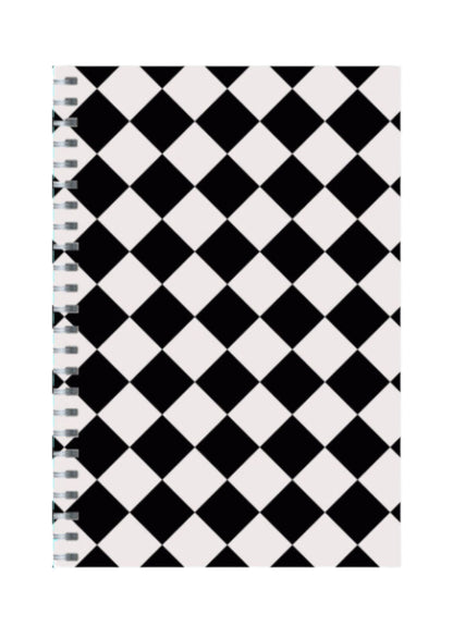 B&W - Spiral Notepad A5 Unruled Notebook 120 Pages