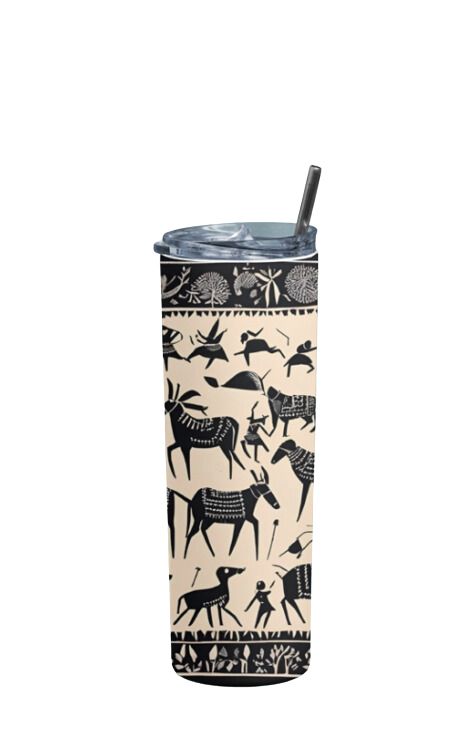 Warli - Stainless Steel Tumbler Water Bottle 20 OZ(590ml) Coffee Tumbler