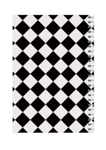 B&W - Spiral Notepad A5 Unruled Notebook 120 Pages