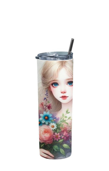 Cute Doll - Stainless Steel Tumbler Water Bottle 20 OZ(590ml) Coffee Tumbler