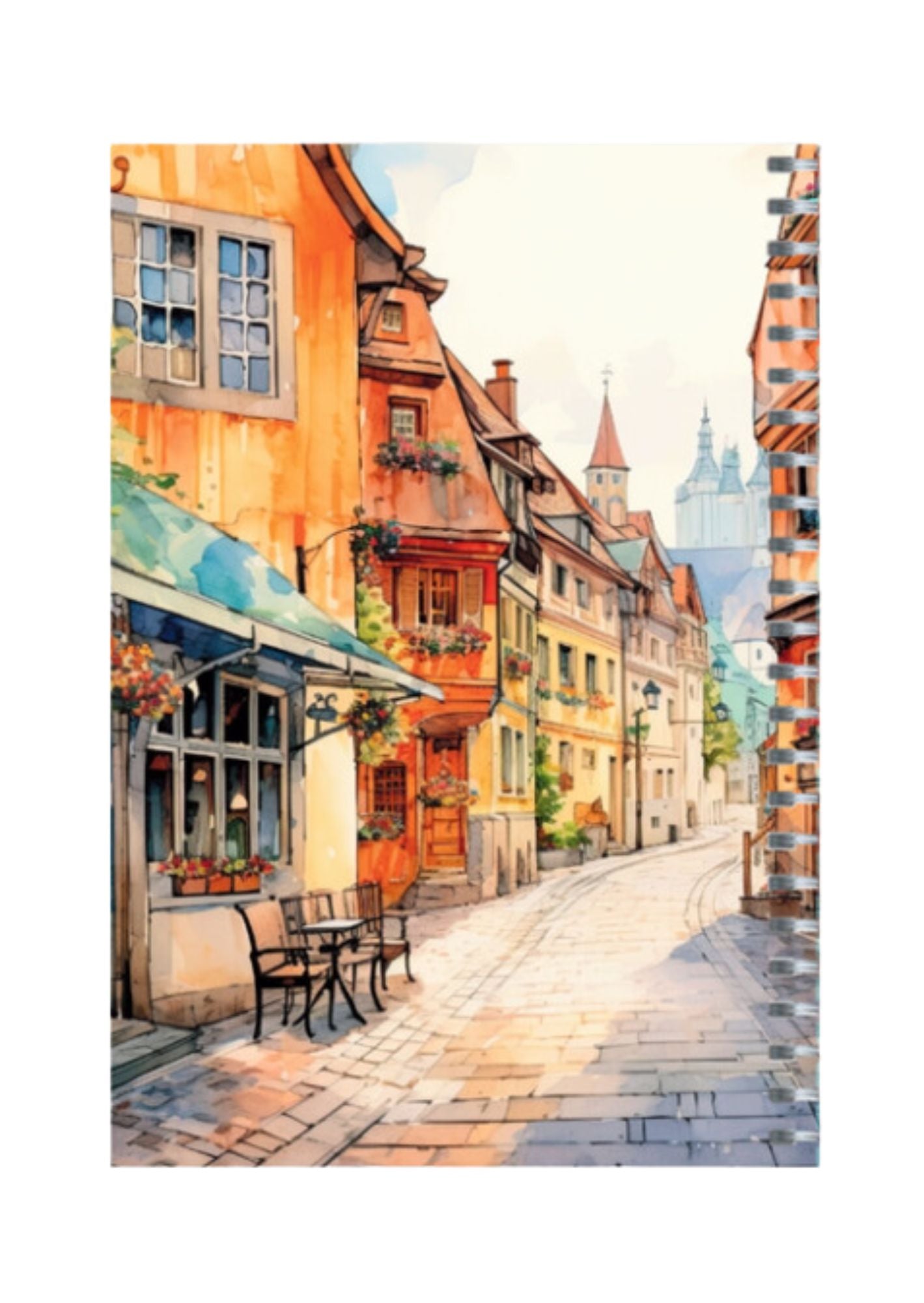 European Clip Art - Spiral Notepad A5 Unruled Notebook 120 Pages