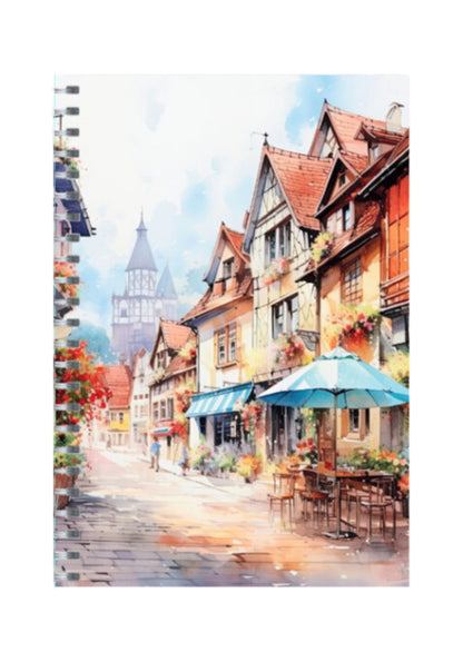 European Clip Art - Spiral Notepad A5 Unruled Notebook 120 Pages