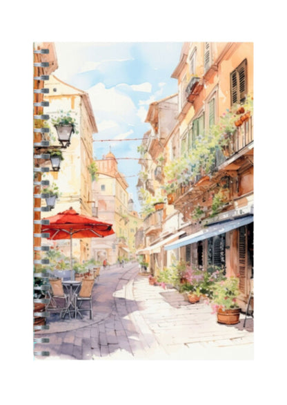 European Clip Art - Spiral Notepad A5 Unruled Notebook 120 Pages