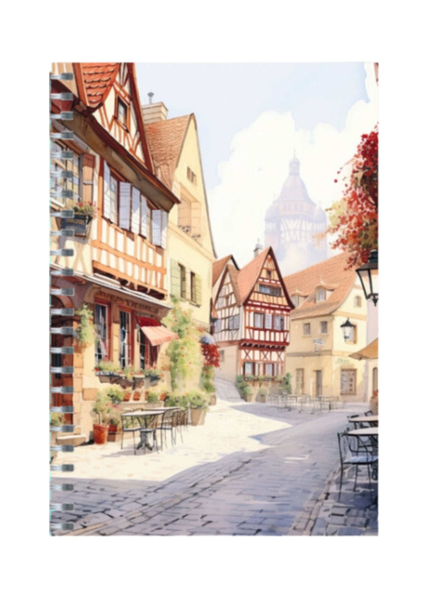 European Clip Art - Spiral Notepad A5 Unruled Notebook 120 Pages