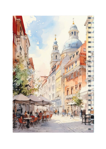 European Clip Art - Spiral Notepad A5 Unruled Notebook 120 Pages
