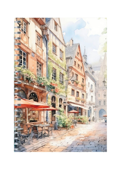 European Clip Art - Spiral Notepad A5 Unruled Notebook 120 Pages