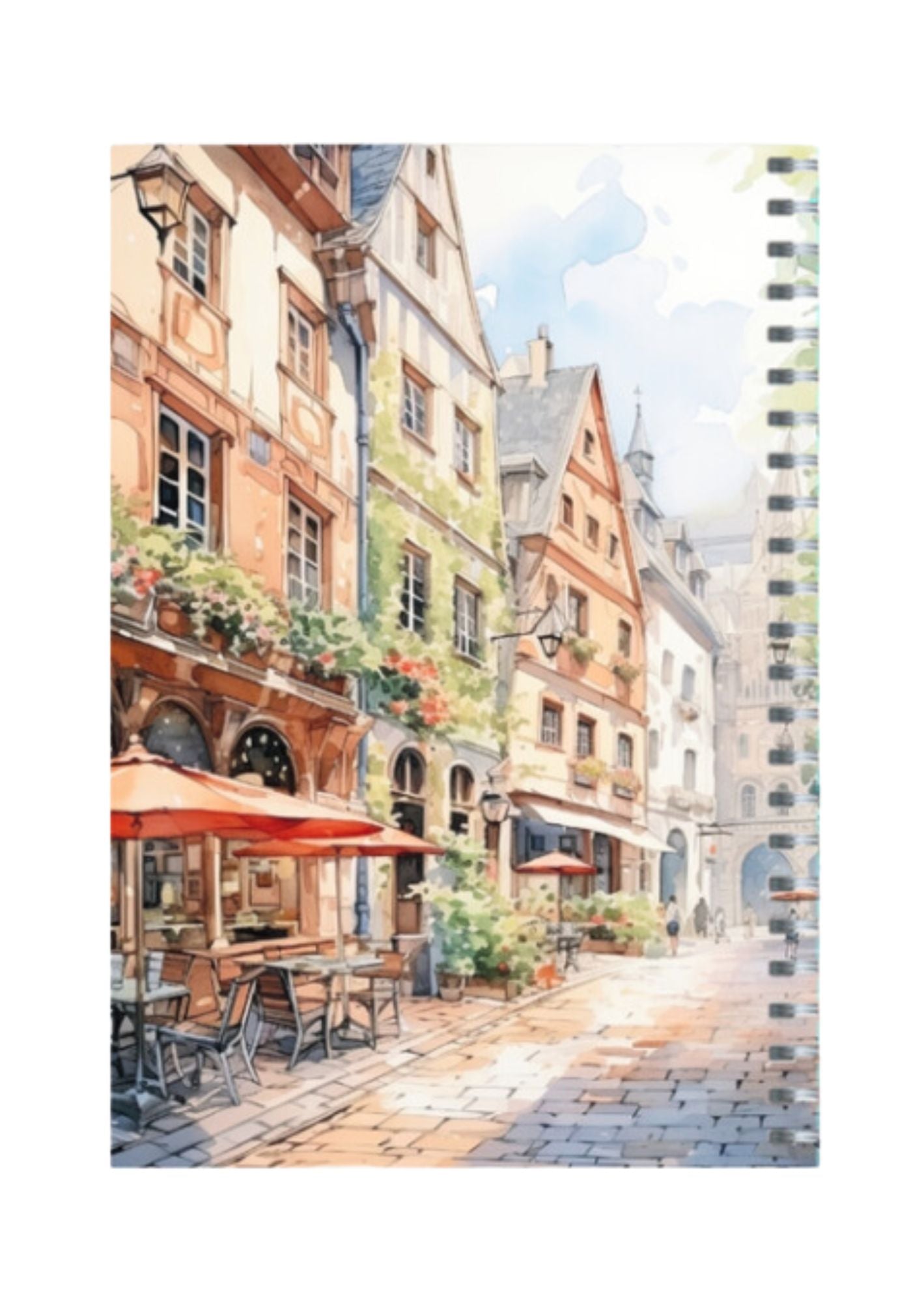 European Clip Art - Spiral Notepad A5 Unruled Notebook 120 Pages