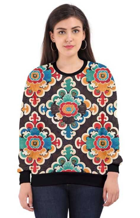 Indain - All Over Print Sweatshirt For Women Sweatshirt For College