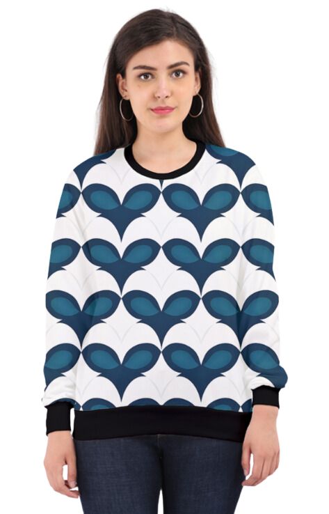 Heart - All Over Print Sweatshirt For Women Sweatshirt For College