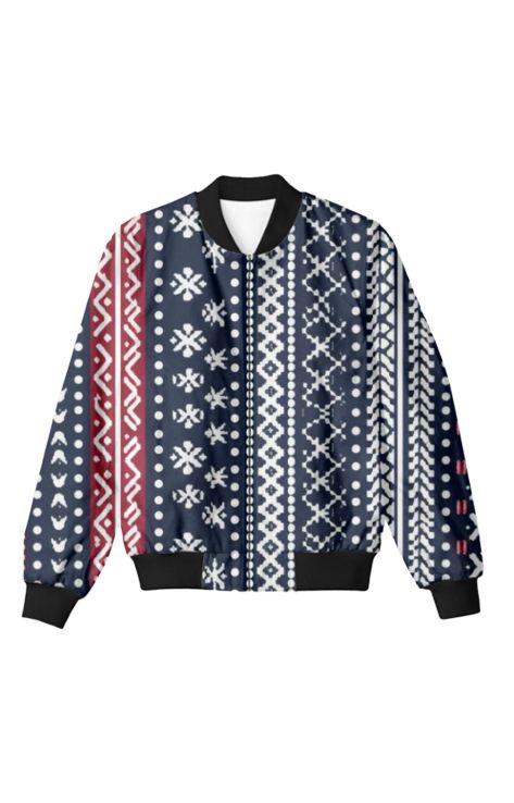 Knit - Unisex Bomber Jacket For Men And Women