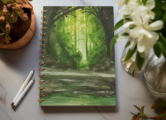 Artistic Scenery - Spiral Notepad A5 Unruled Notebook 120 Pages