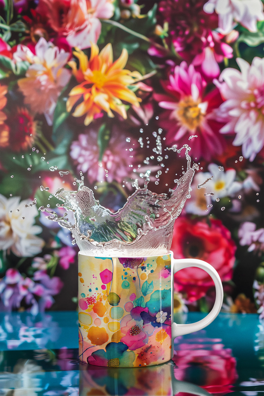 Watercolor Flower  - Ceramic Coffee Mug 11 ounce(330ml)