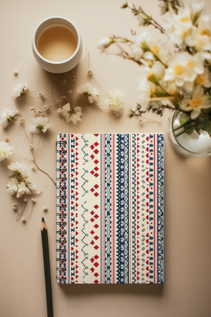 Knit - Spiral Notepad A5 Unruled Notebook 120 Pages