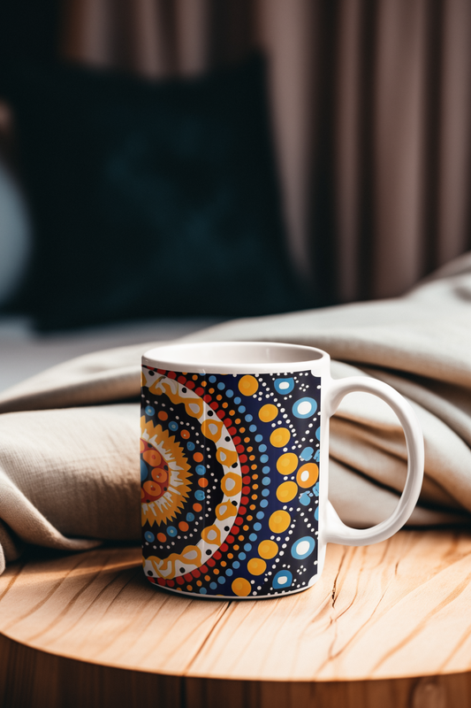Polka Halo - Ceramic Coffee Mug 11 ounce(330ml)