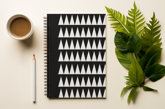 Geometric - Spiral Notepad A5 Unruled Notebook 120 Pages