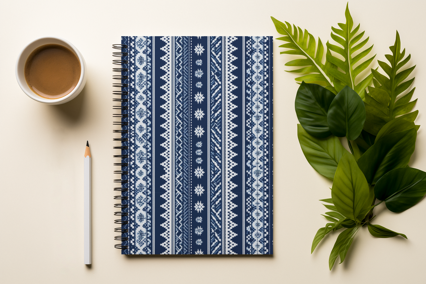 Knit - Spiral Notepad A5 Unruled Notebook 120 Pages