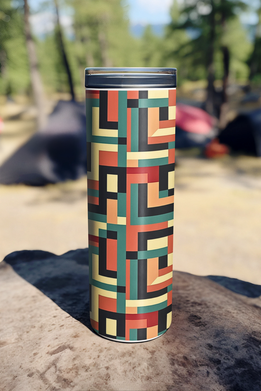 Geometric - Stainless Steel Tumbler Water Bottle 20 OZ(590ml) Coffee Tumbler