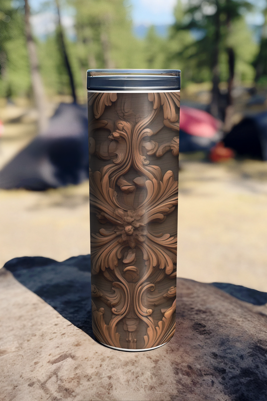 Wooden - Stainless Steel Tumbler Water Bottle 20 OZ(590ml) Coffee Tumbler