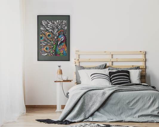 Peacock - Wall Art Hanging For Home Decor (18 x 24 inches)