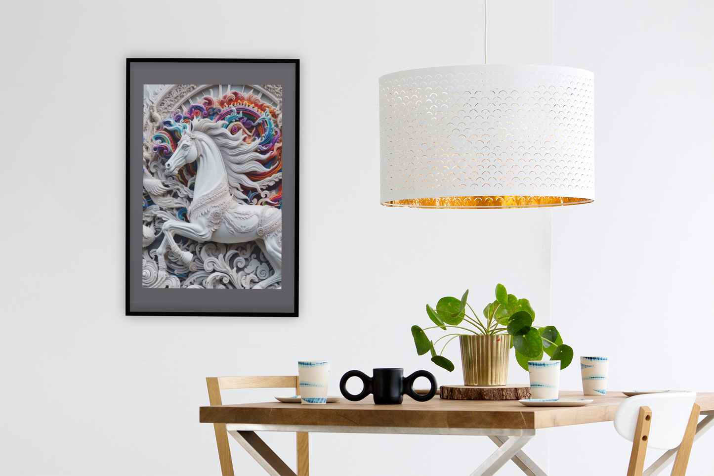 Quilled Horse - Wall Art Hanging For Home Decor (18 x 24 inches)