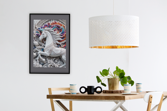 Quilled Horse - Wall Art Hanging For Home Decor (18 x 24 inches)