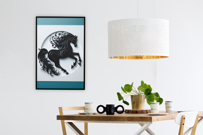 Quilled Horse - Wall Art Hanging For Home Decor (18 x 24 inches)