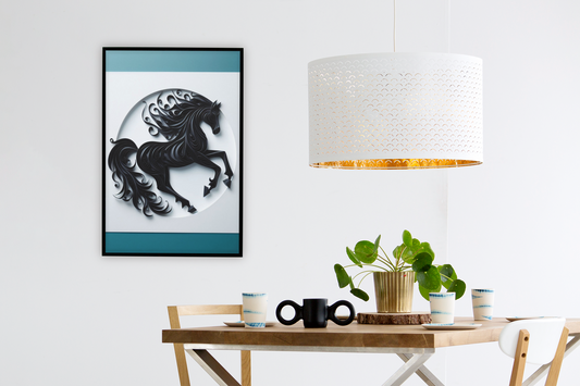Quilled Horse - Wall Art Hanging For Home Decor (18 x 24 inches)