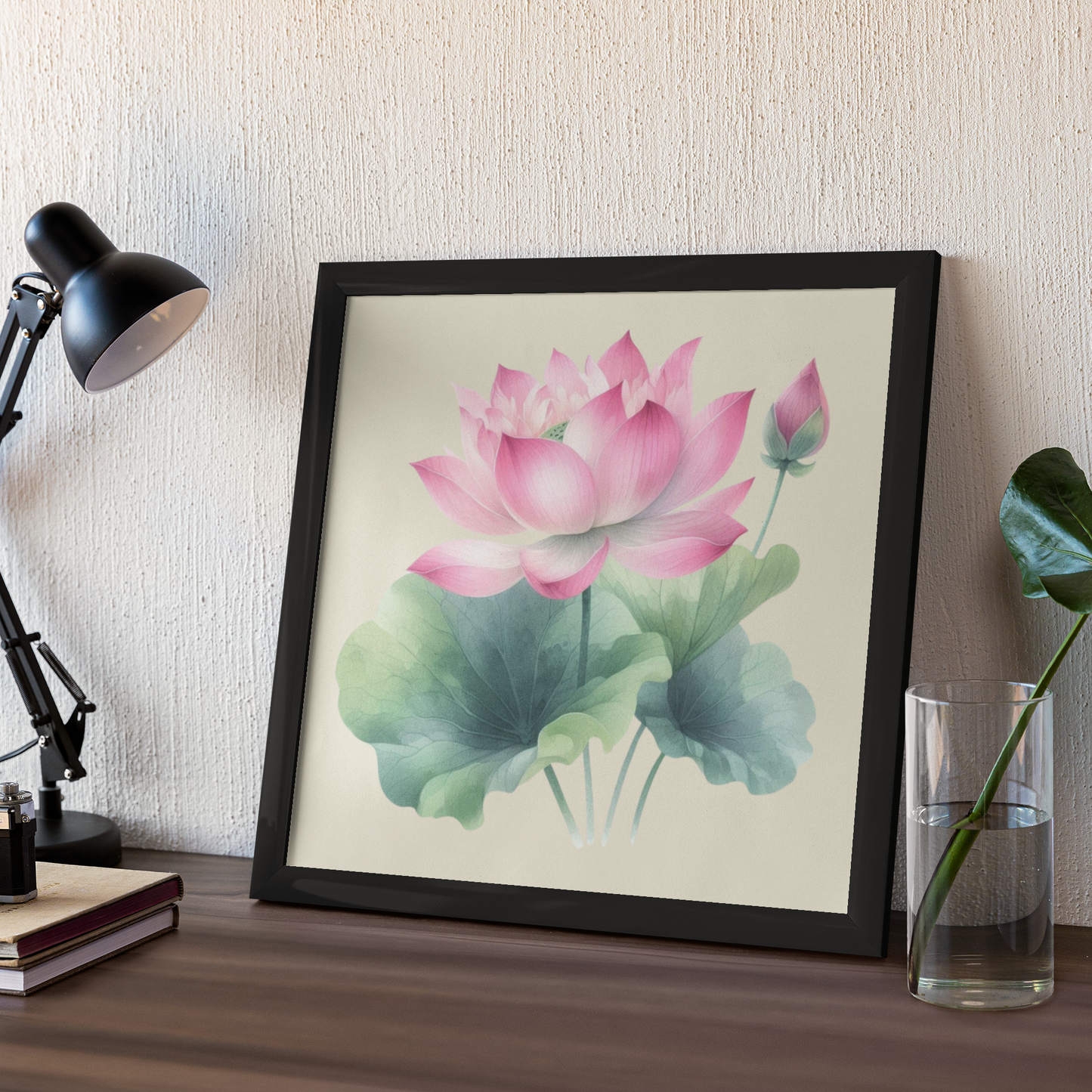 Lotus - Wall Art Hanging For Home Decor ( 14 x 14 inches )