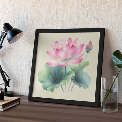 Lotus - Wall Art Hanging For Home Decor ( 14 x 14 inches )