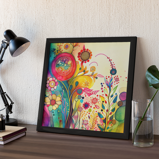 Watercolor Flower - Wall Art Hanging For Home Decor ( 14 x 14 inches)