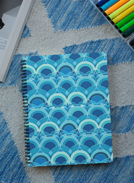Retro - Spiral Notepad A5 Ruled Notebook 120 Pages