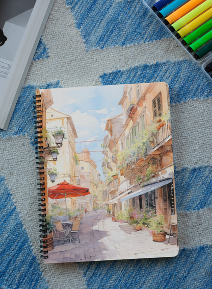 European Clip Art - Spiral Notepad A5 Unruled Notebook 120 Pages