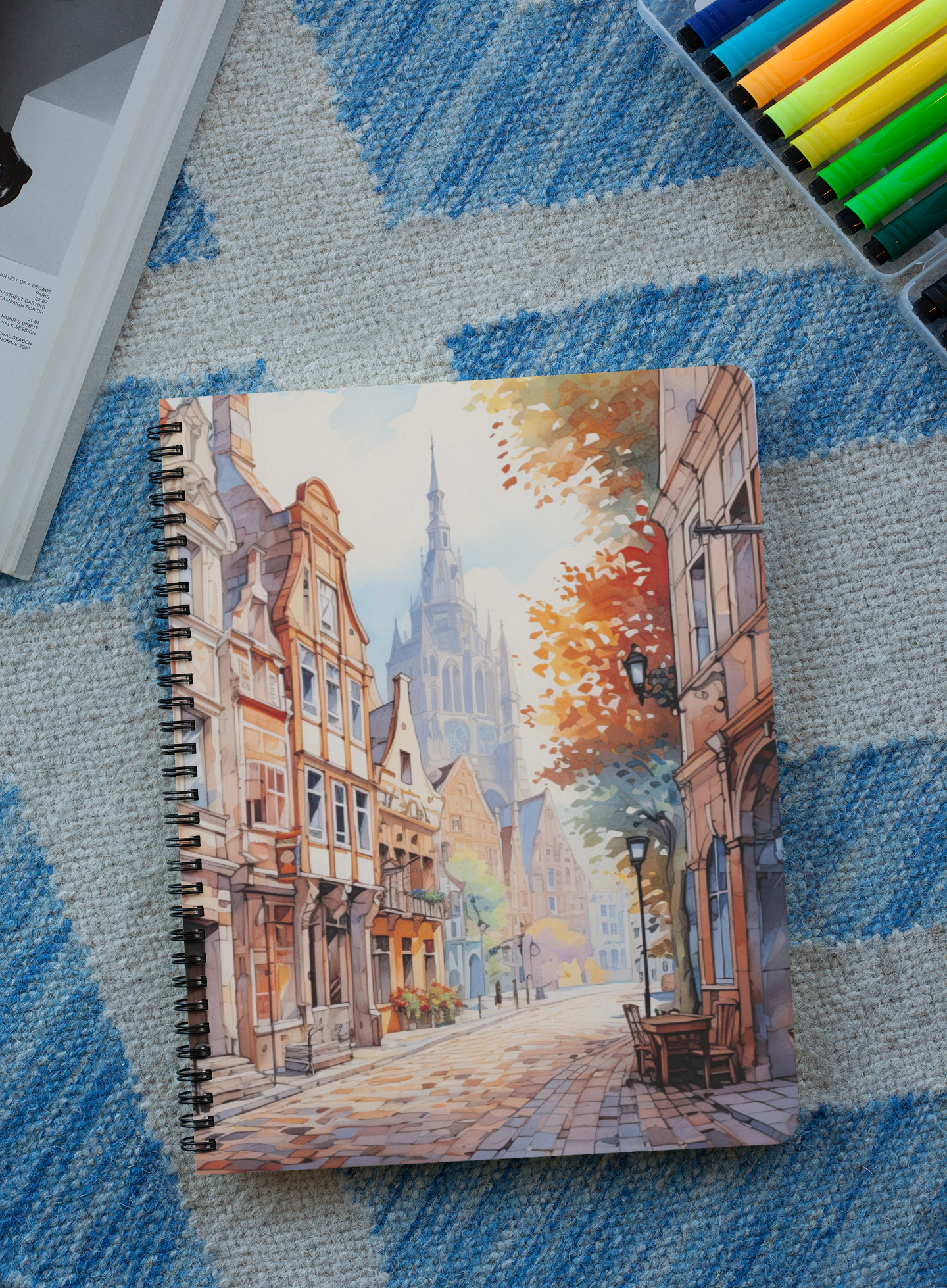 European Clip Art - Spiral Notepad A5 Unruled Notebook 120 Pages