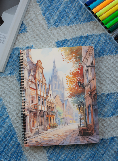 European Clip Art - Spiral Notepad A5 Unruled Notebook 120 Pages