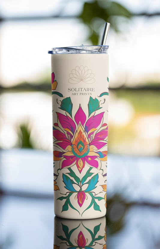 Floral - Stainless Steel Tumbler Water Bottle 20 OZ(590ml) Coffee Tumbler
