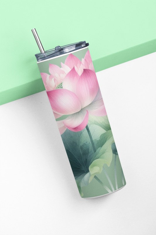 Lotus - Stainless Steel Tumbler Water Bottle 20 OZ(590ml) Coffee Tumbler