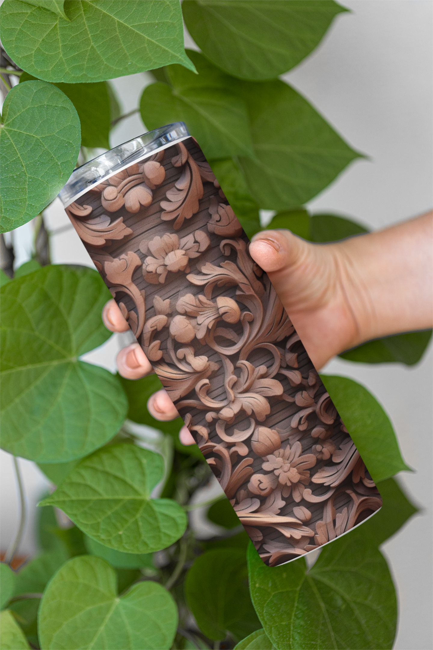 Wooden - Stainless Steel Tumbler Water Bottle 20 OZ(590ml) Coffee Tumbler