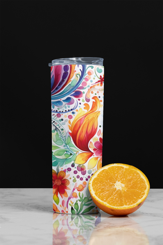 Paisley - Stainless Steel Tumbler Water Bottle 20 OZ(590ml) Coffee Tumbler