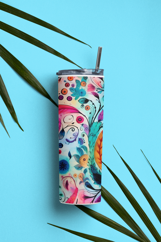 Paisley - Stainless Steel Tumbler Water Bottle 20 OZ(590ml) Coffee Tumbler