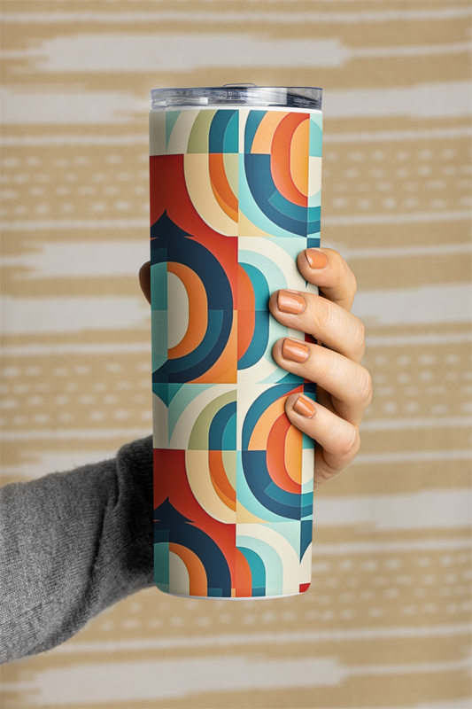 Geometric - Stainless Steel Tumbler Water Bottle 20 OZ(590ml) Coffee Tumbler