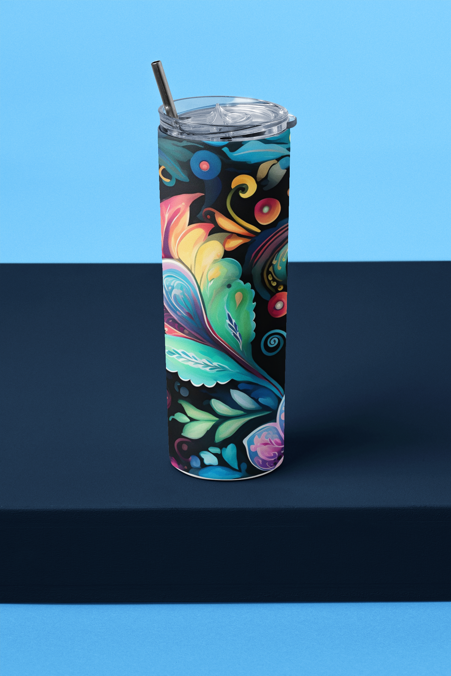 Paisley - Stainless Steel Tumbler Water Bottle 20 OZ(590ml) Coffee Tumbler