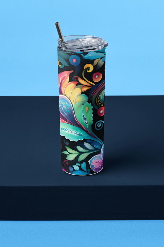 Paisley - Stainless Steel Tumbler Water Bottle 20 OZ(590ml) Coffee Tumbler