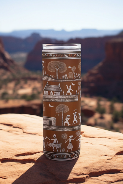 Warli - Stainless Steel Tumbler Water Bottle 20 OZ(590ml) Coffee Tumbler Bottle