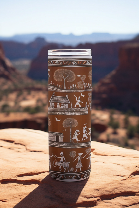 Warli - Stainless Steel Tumbler Water Bottle 20 OZ(590ml) Coffee Tumbler Bottle