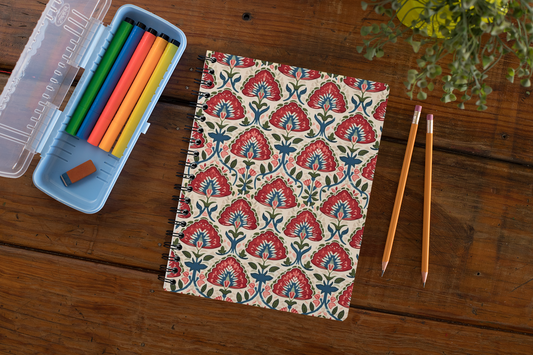Ethnic - Spiral Notepad A5 Unruled Notebook 120 Pages